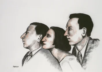 The Sitwells, 2000 (pastel og kul på papir)